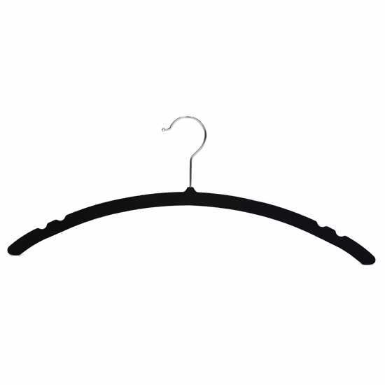 Brand Black Plastic Velvet Clothes Hanger Garment Laundry Hanger