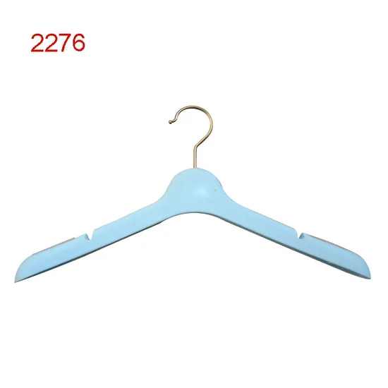 Retail Luxury Brand Custom Logo Printed Women Dress Flock Hanger